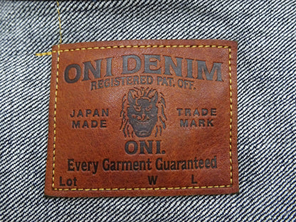 Oni Denim Jacket ONI-02516P Men's Casual Modern-Fit 15 Oz. Low-Tension Selvedge Denim Type II Style Jean Jacket Deep-Indigo One-Wash