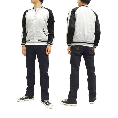 Hanatabi Gakudan Men's Japanese Souvenir Jacket Japanese ONE PIECE Sukajan Script OPSJ-001 Black