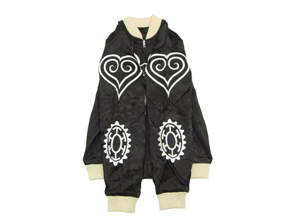 Hanatabi Gakudan Men's Japanese Souvenir Jacket Japanese ONE PIECE Sukajan Script OPSJ-003 Black