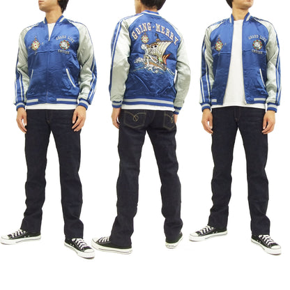 Hanatabi Gakudan Men's Japanese Souvenir Jacket Japanese ONE PIECE Sukajan Script OPSJ-005