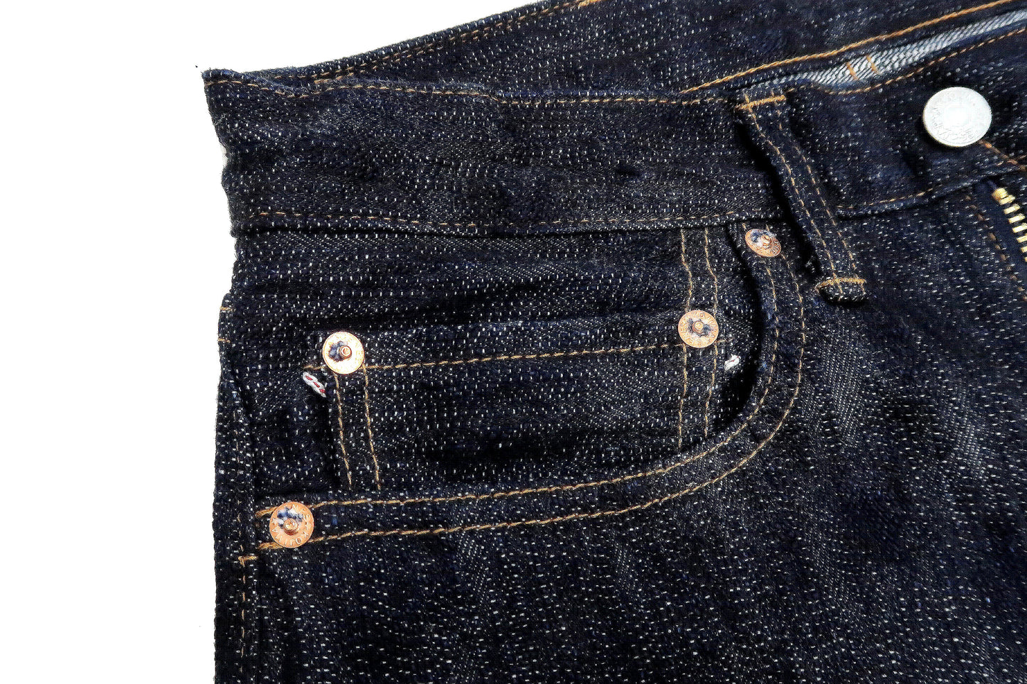 Kojima Genes Jeans Men's 19oz Selvedge Slub Denim Regular Fit Zipper-Fly Straight rnb1000rz RNB-1000RZ