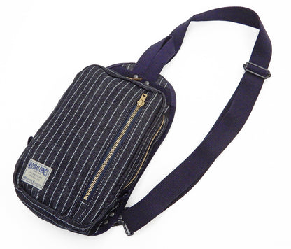 Kojima Genes Sling Bag Men's Casual Small Crossbody Backpack rnb953 RNB-953 Wabash-Stripe