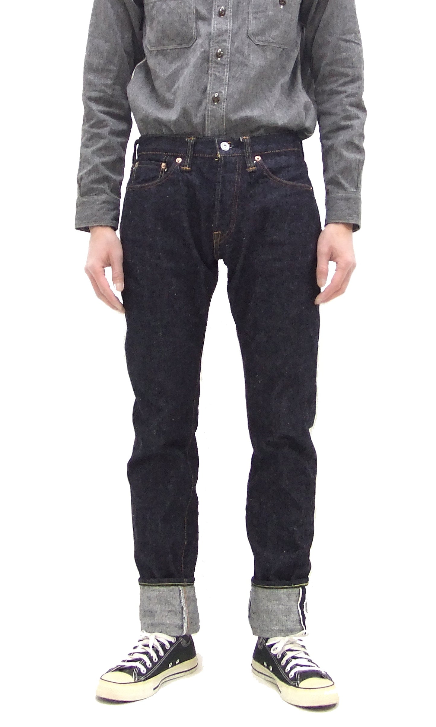 Samurai Jeans S0511XXII Men's Slim Tapered Fit One-Washed 15 Oz. Japanese Indigo Denim Pants