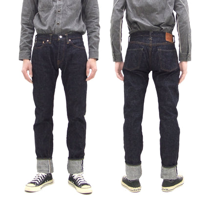 Samurai Jeans S0511XXII Men's Slim Tapered Fit One-Washed 15 Oz. Japanese Indigo Denim Pants