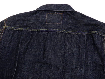Sugar Cane Denim Trucker Jacket Men's Type 2 1953 Style Jean Jacket SC11953A 421 One Wash Deep blue indigo