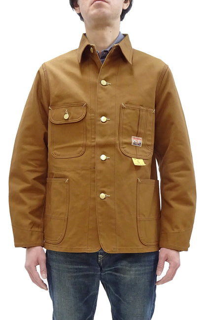 Sugar Cane Brown Duck Canvas Jacket SC15657 Men's Casual 13oz. Work Coat Chore Coat One-Wash