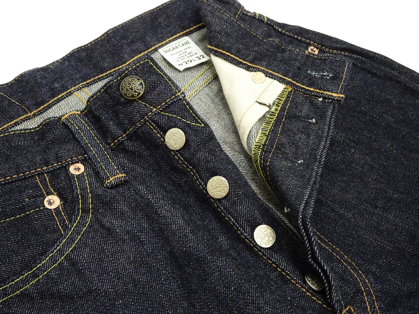 Sugar Cane Union Star Jeans SC40065 - Men's 14.25 oz. Selvedge Denim - Regular Straight Fit - Lot 065 One Wash