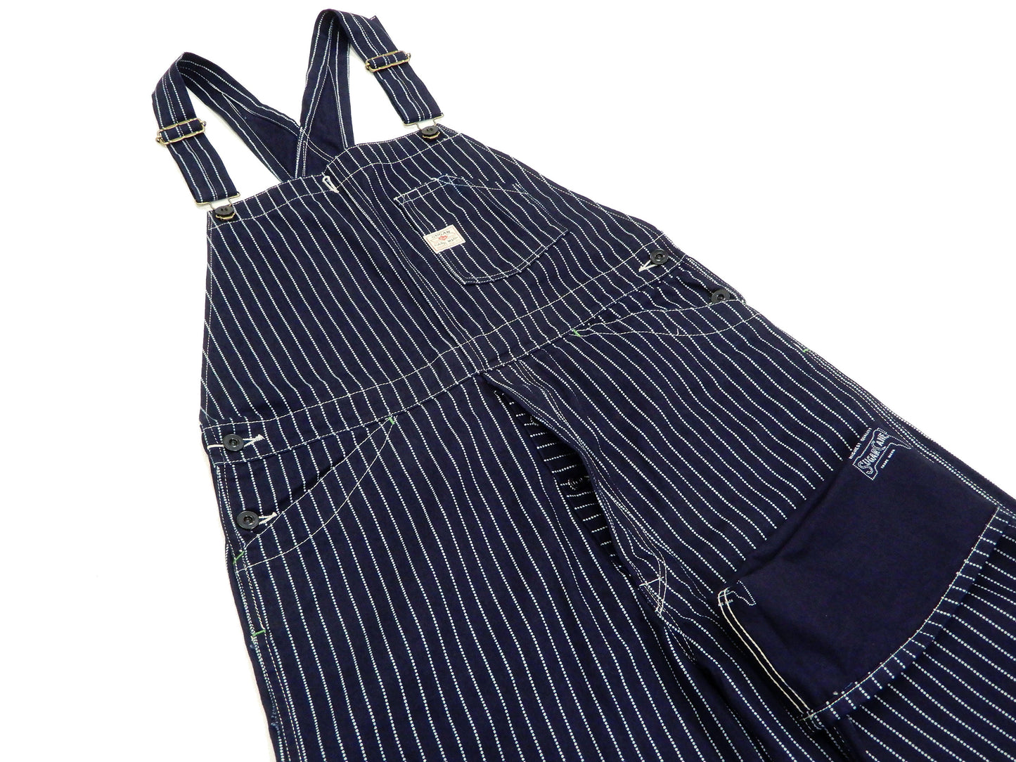 Sugar Cane Bib Overalls Men's Classic Railroad Wabash Stripe Overall SC41960