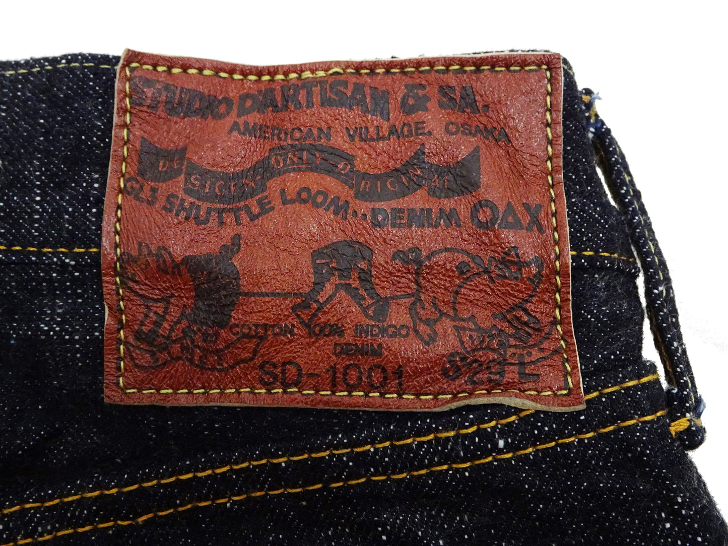 Studio D'Artisan GL3 Jeans SD-1001 - Men's Regular Straight Fit, GL-3 15oz Japanese Selvedge Denim, One-Wash Indigo