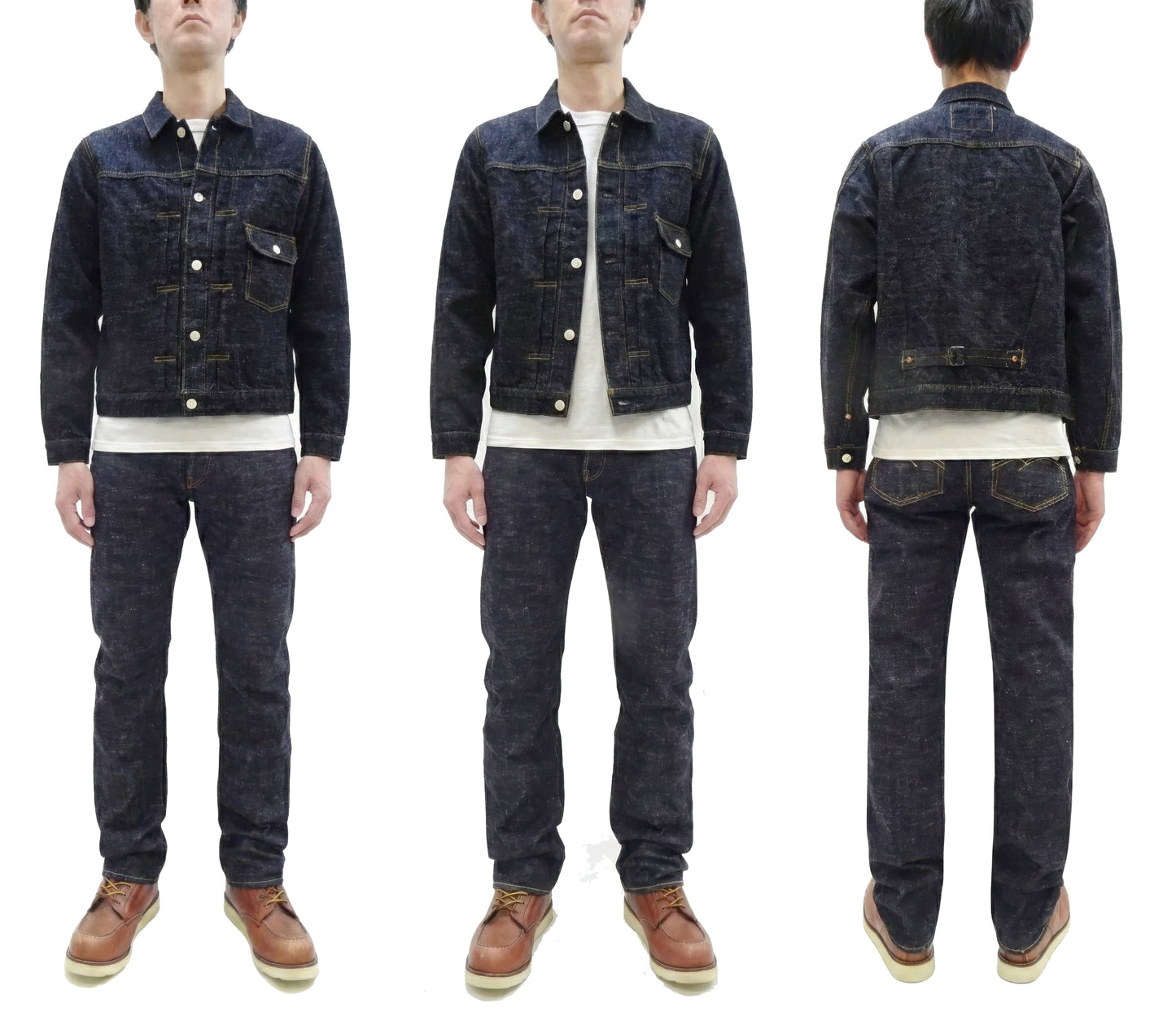 Studio D'Artisan Men's Type I Denim Jacket - 15oz Selvedge Denim Toyoda GL3 Woven, Made in Japan (SDA SD-4101 One-Wash)