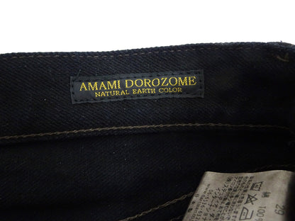 Studio D'artisan Mud-Dyed Black Denim Jeans Men's Regular Straight Fit Button-Fly 18oz. Amami Dorozome Selvedge Denim Pants SP-120 One-Wash