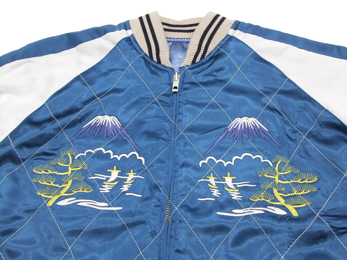 Hanatabi Gakudan Men's Japanese Souvenir Jacket Japan Map Sukajan Script SRSJ-001