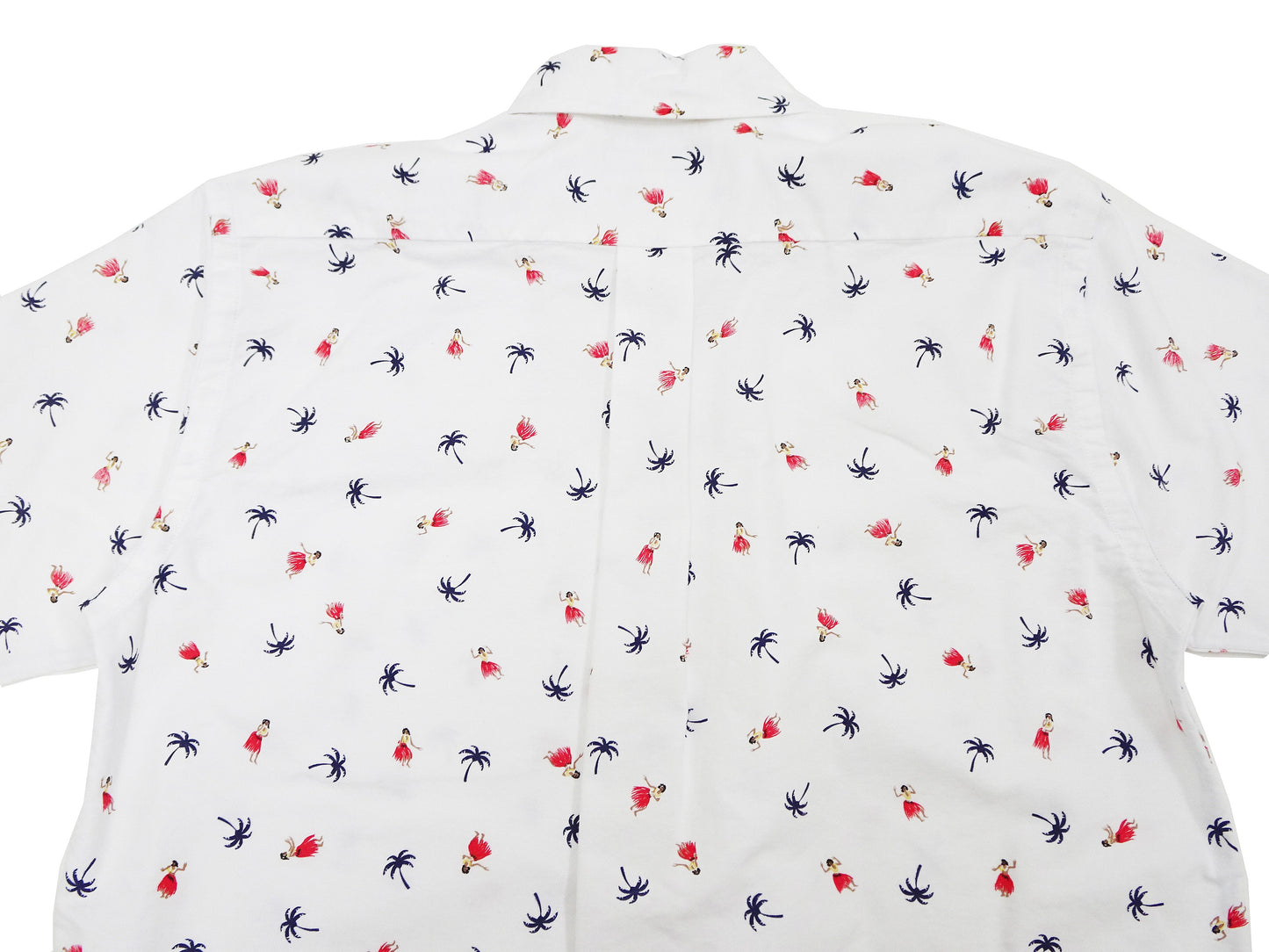 Sun Surf Casual Button Down Shirt Men's Short Sleeve Hula Dancer Palm Tree All-over Print Oxford Button Up Shirt SS39282 105 Off-White