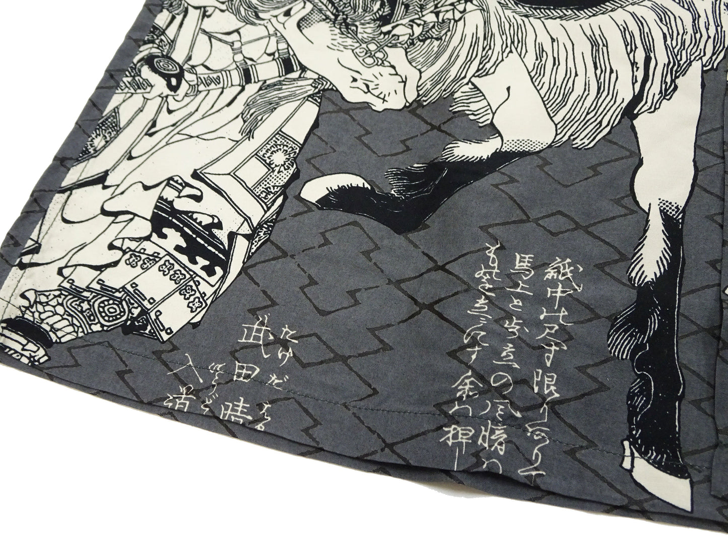 Sun Surf Men's Japanese Art Short Sleeve Shirt - Katsushika Hokusai Graphic in Classic Hawaiian Shirt Style SS39460 119 Charcoal-Black