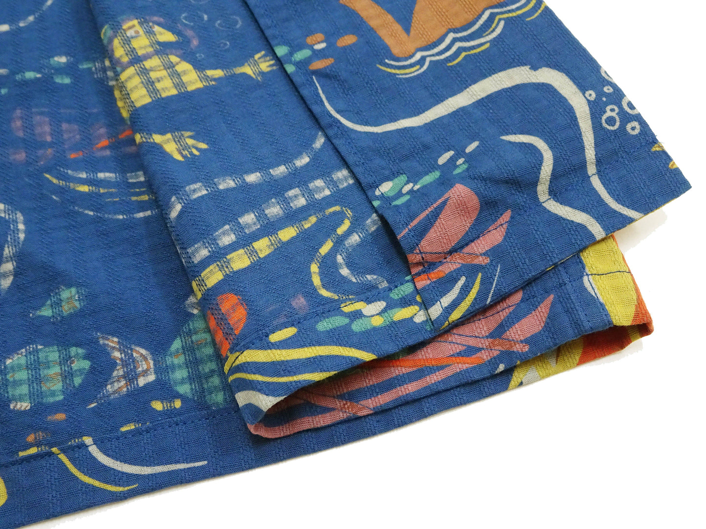 Sun Surf Men's Cotton Hawaiian Shirt - Uncle Torys Graphic Design - Short-Sleeve Aloha Shirt "Ocean Activities" SS39538 128 Navy-Blue