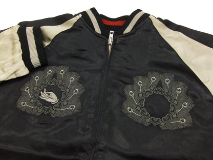 Hanatabi Gakudan Men's Japanese Souvenir Jacket Japanese Buddhism Sukajan Script SSJ-005