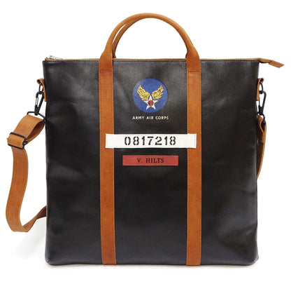 TOYS McCOY Men's Horsehide Leather Shoulder Bag - Inspired by Steve McQueen in The Great Escape - Made in Japan (TMA2521, 051 Dark Seal Brown)