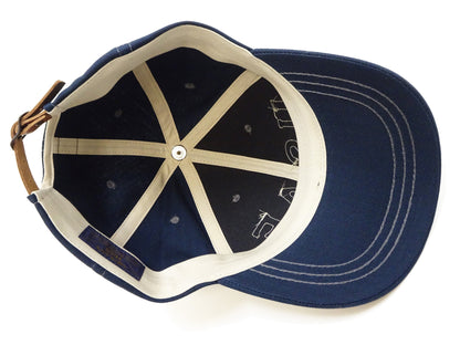 TOYS McCOY Men’s Chenille Patch USAF Graphic Cap, Non-Mesh Herringbone Twill Baseball Cap with Leather Strapback, Made in Japan (TMA2603 120 Blue)