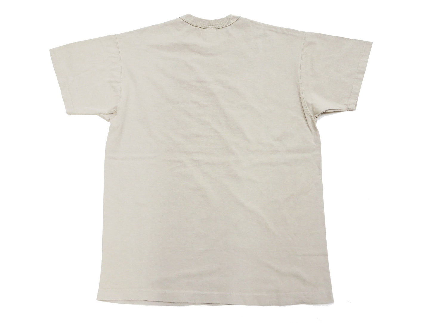 TOYS McCOY Plain T-Shirt Men's Garment-Dyed Heavyweight Short Sleeve Loopwheel Solid Color Tee TMC2343 040 Faded-Sand-Beige