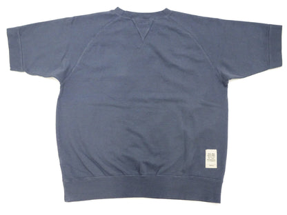 TOYS McCOY Plain Short Sleeve Sweatshirt Men's Solid Color Garment-dyed French Terry Fabric Tee Shirt TMC2429 120 Faded-Blue