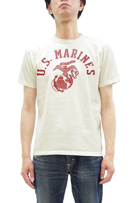 TOYS McCOY Graphic Loopwheel T-shirt - Men's Short Sleeve Taxi Driver U.S. Marines Printed Tee TMC2515 011 Faded-Off-White