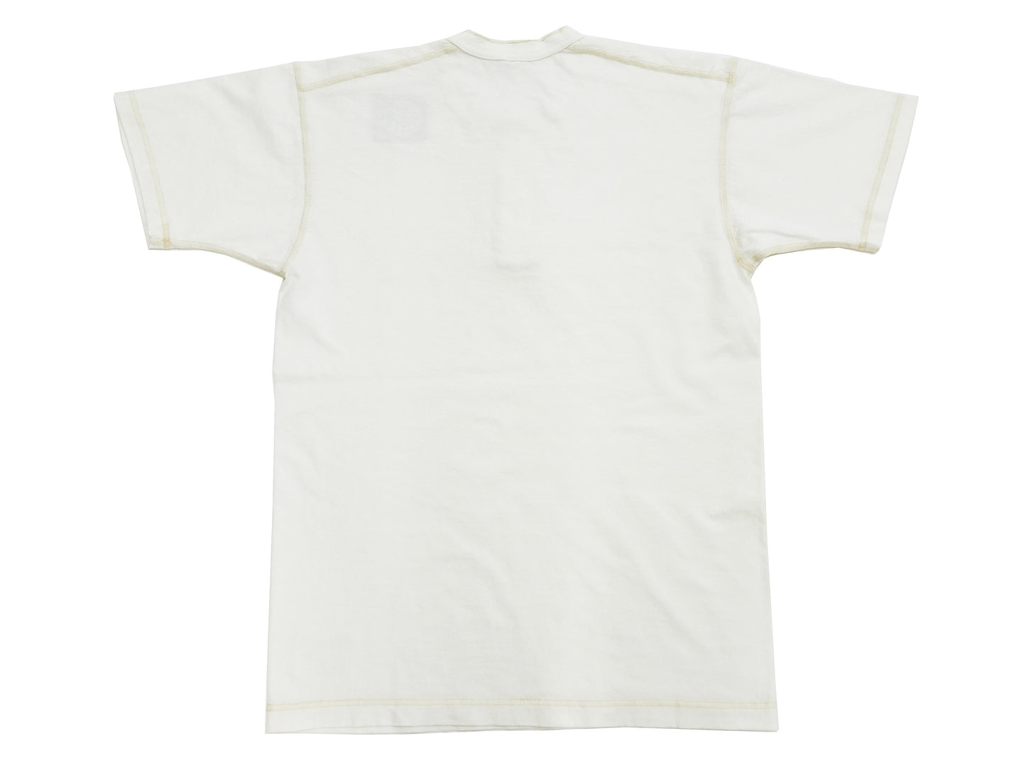 TOYS McCOY Plain Loopwheel Henley T-Shirt - Men's Short Sleeve Tubular Tee The Great American Hero Union Shirt TMC2537 011 Faded-Off-White