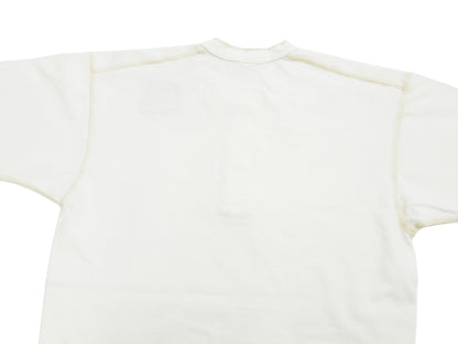 TOYS McCOY Plain Loopwheel Henley T-Shirt - Men's Short Sleeve Tubular Tee The Great American Hero Union Shirt TMC2537 011 Faded-Off-White