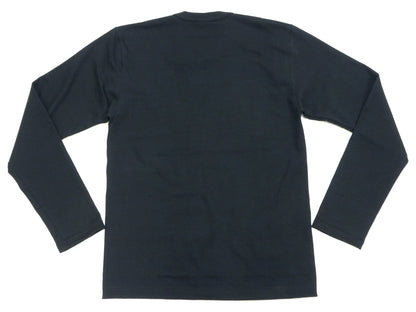 TOYS McCOY Steve McQueen Inspired Long Sleeve Pocket T-Shirt - Men's Solid Color Loopwheeled Tee - TMC2543 030 Black