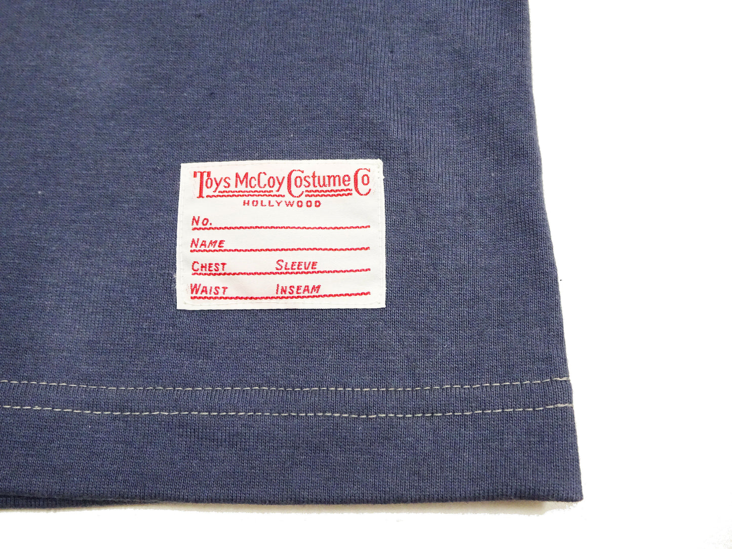 TOYS McCOY Steve McQueen Inspired Long Sleeve Pocket T-Shirt - Men's Solid Color Loopwheeled Tee - TMC2543 121 Faded Blue