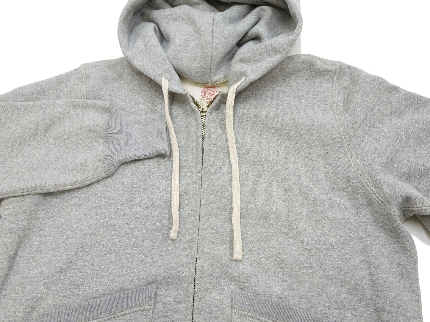 TOYS McCOY Men's Heavyweight Full Zip Hoodie - Vintage-Style Zip-Up Solid Hooded Sweatshirt TMC2567 020 Heather Gray