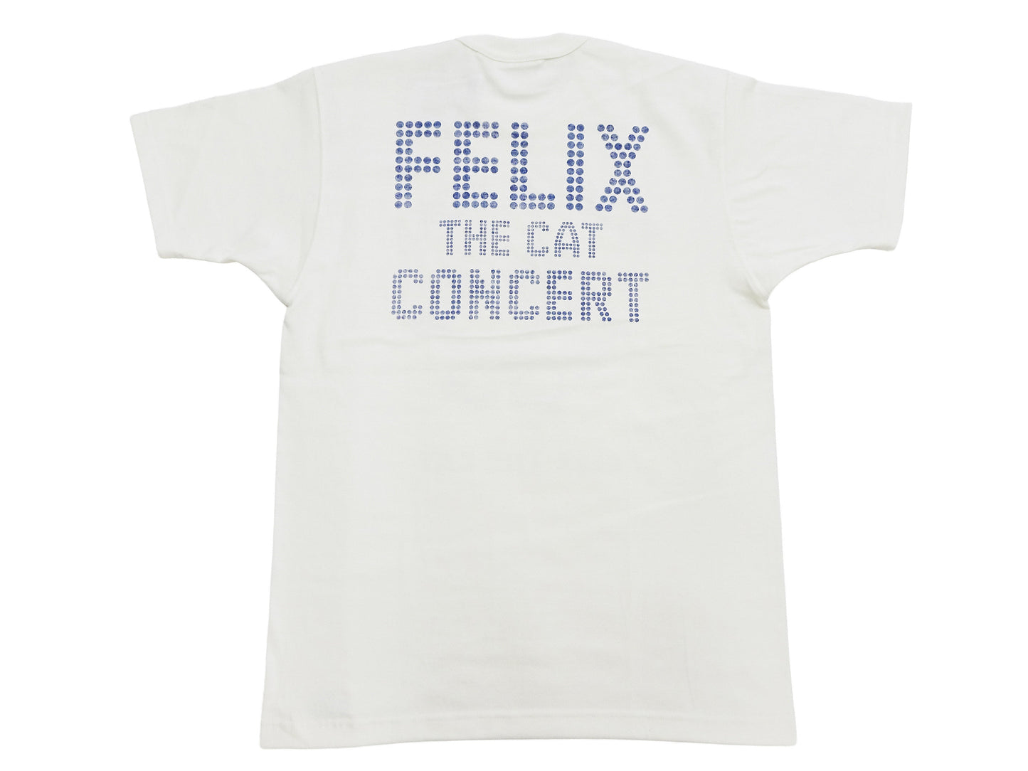 TOYS McCOY Felix the Cat "Rock & Roll" Short Sleeve Loopwheel Graphic T-Shirt - Made in Japan, Tubular Knit, Unwashed Finish (TMC2602 011 Off-White)