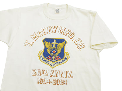 TOYS McCOY Men's Short Sleeve Military Graphic Vintage-Inspired T-Shirt, Loopwheel Tubular Tee with V-Gusset, Unwashed Finish, Made in Japan (TMC2608 011 Off White)