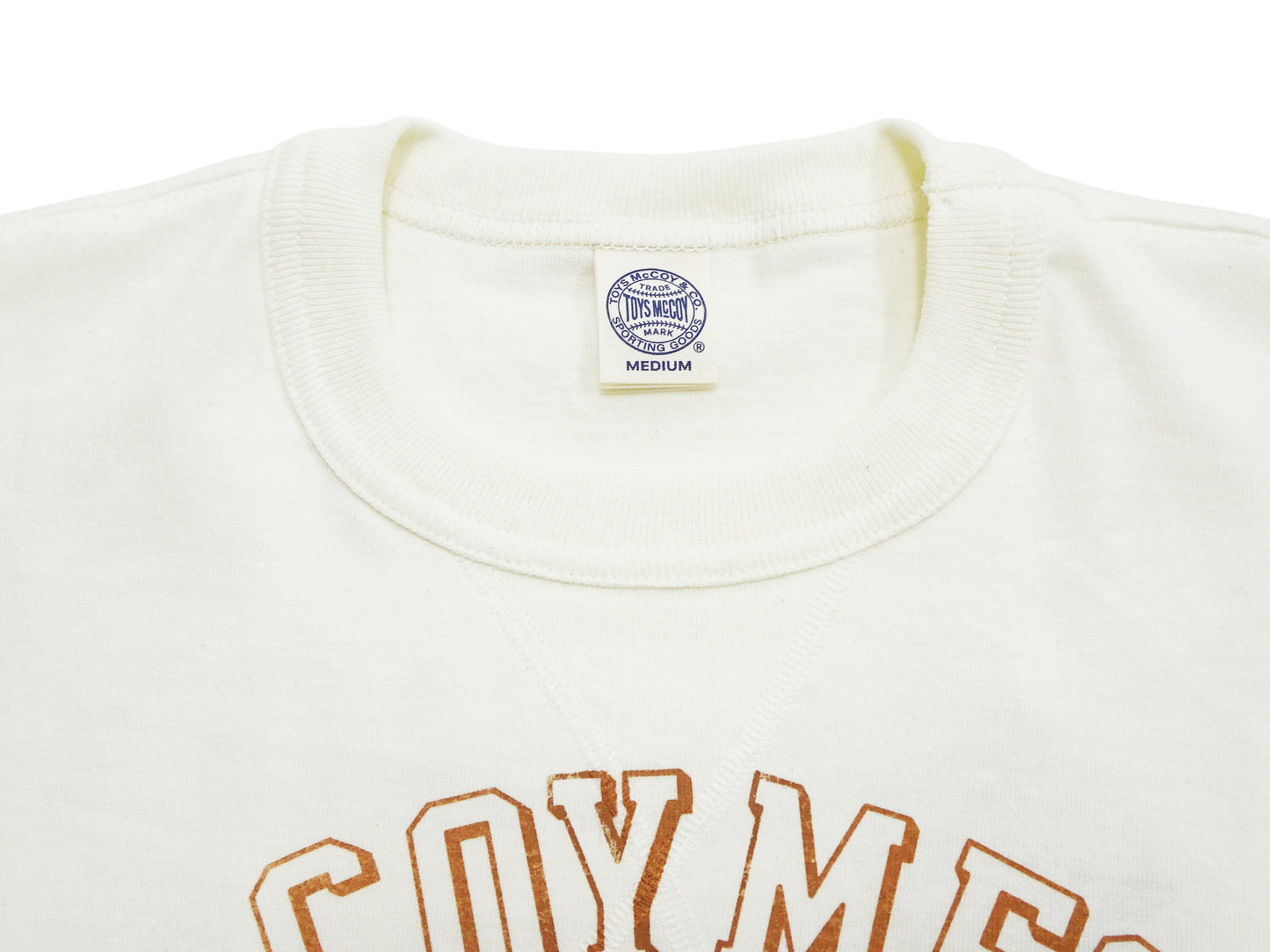 TOYS McCOY Men's Short Sleeve Military Graphic Vintage-Inspired T-Shirt, Loopwheel Tubular Tee with V-Gusset, Unwashed Finish, Made in Japan (TMC2608 011 Off White)