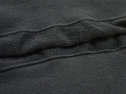 TOYS McCOY Men's Short Sleeve Raglan Sweatshirt, Garment-Dyed Loopback French Terry, V-Gusset Crewneck, Made in Japan (TMC2612 030 Garment-Dyed Washed Black)