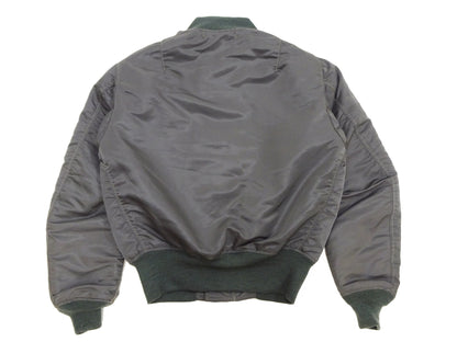 TOYS McCOY Men's MA-1 Flight Jacket - Albert Turner Reproduction, Sage Gray Nylon Bomber Jacket, Made in Japan TMJ2533
