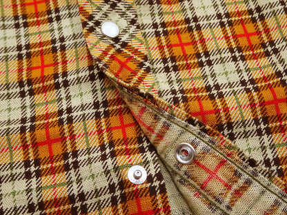 TOYS McCOY Taxi Driver Shirt Men's Long Sleeve Plaid Western Snap Shirt TMS2404 Yellow