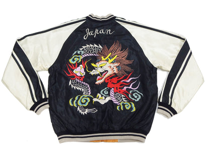 Tailor Toyo Sukajan TT15682 Men's Japanese Souvenir Jacket White Dragon x Eagle Embroidery TT15682-119
