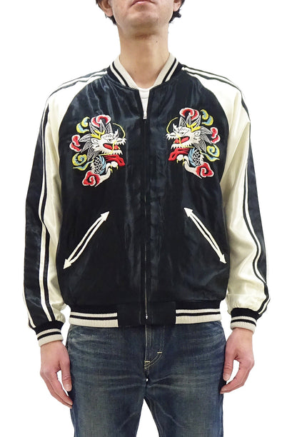 Tailor Toyo Sukajan TT15682 Men's Japanese Souvenir Jacket White Dragon x Eagle Embroidery TT15682-119