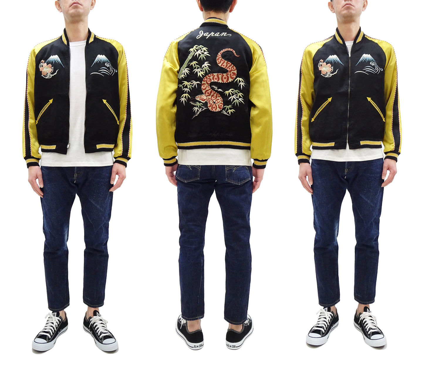 KOSHO & CO. Sukajan Jacket TT15713 Tailor Toyo Men's Japanese Souvenir Jacket Pit Viper x Eagle & Snake Embroidery TT15713-119