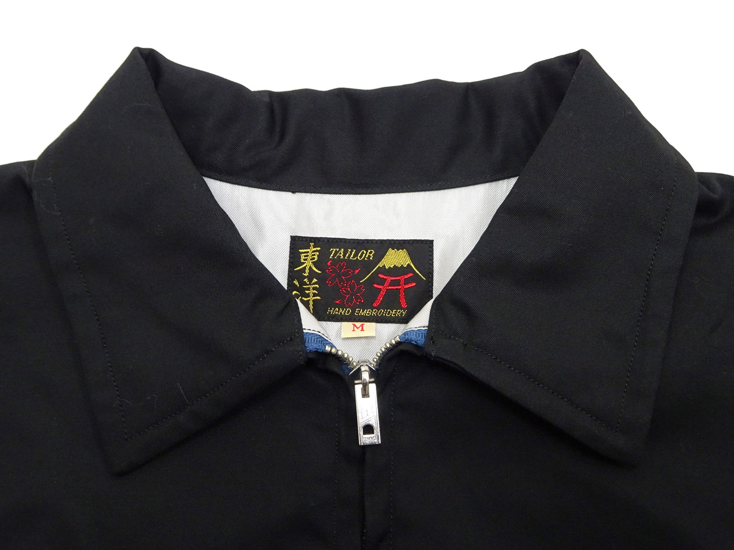 Tailor Toyo Men's Mid-1960s Cotton Vietnam Jacket "Vietnam Map" - Embroidered Vietnam Souvenir Tour Jacket, Pleiku-Inspired Reproduction (TT15892 119 Black)
