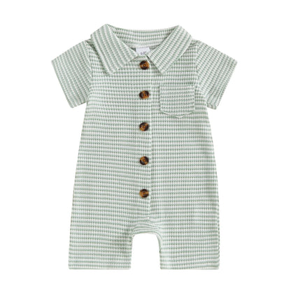 ROBIN Striped Button Romper