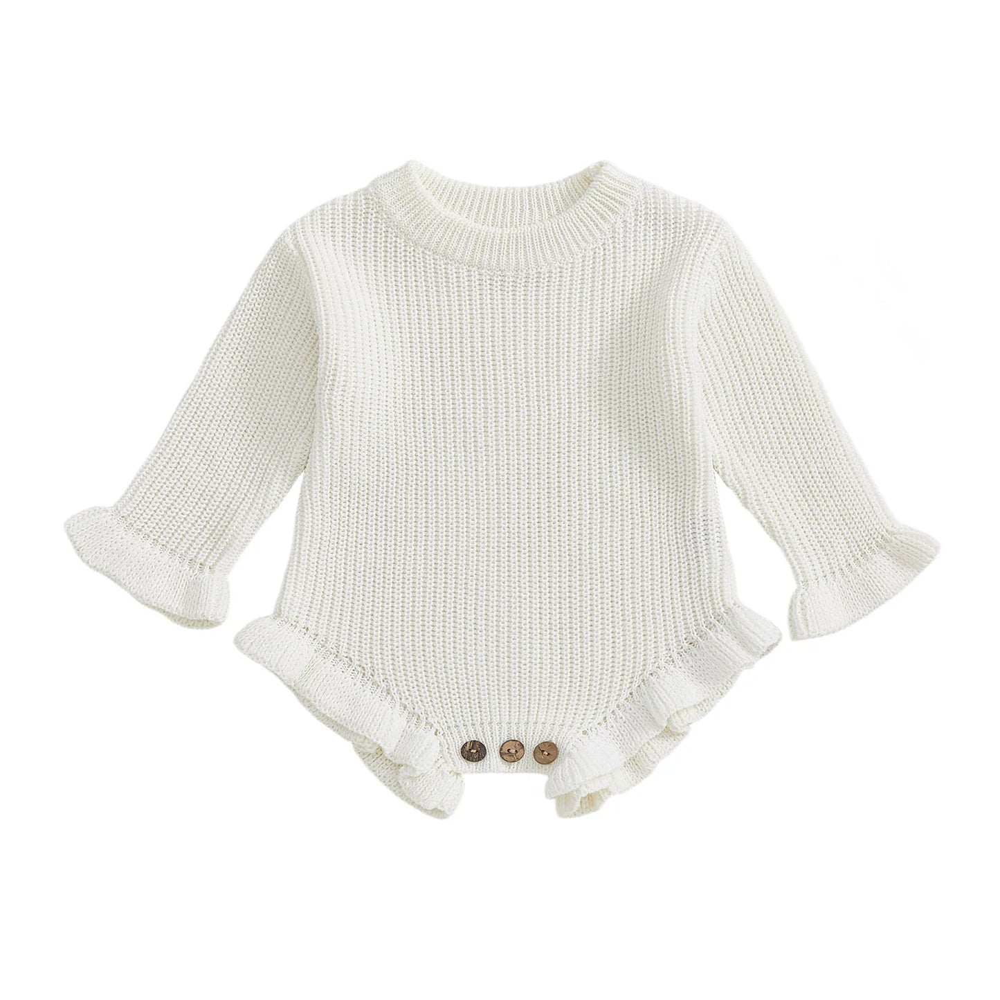 JANIE Knitted Ruffle Romper