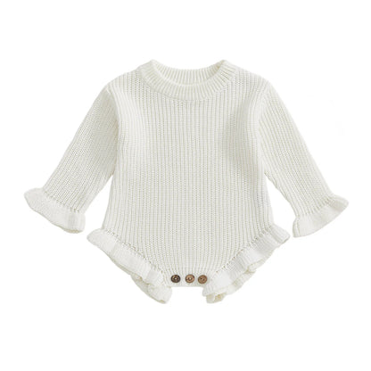JANIE Knitted Ruffle Romper