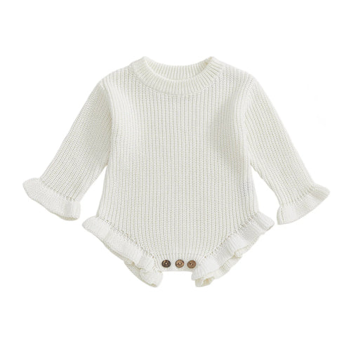 JANIE Knitted Ruffle Romper