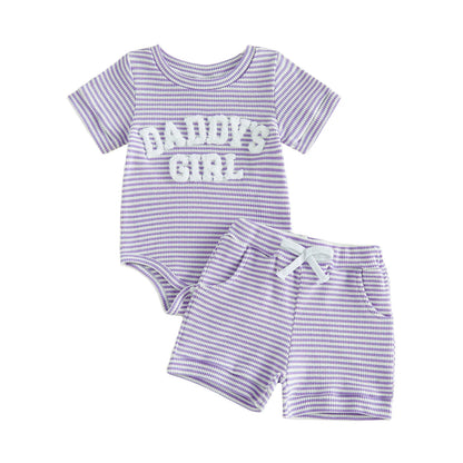 DADDY'S GIRL Striped Outfit