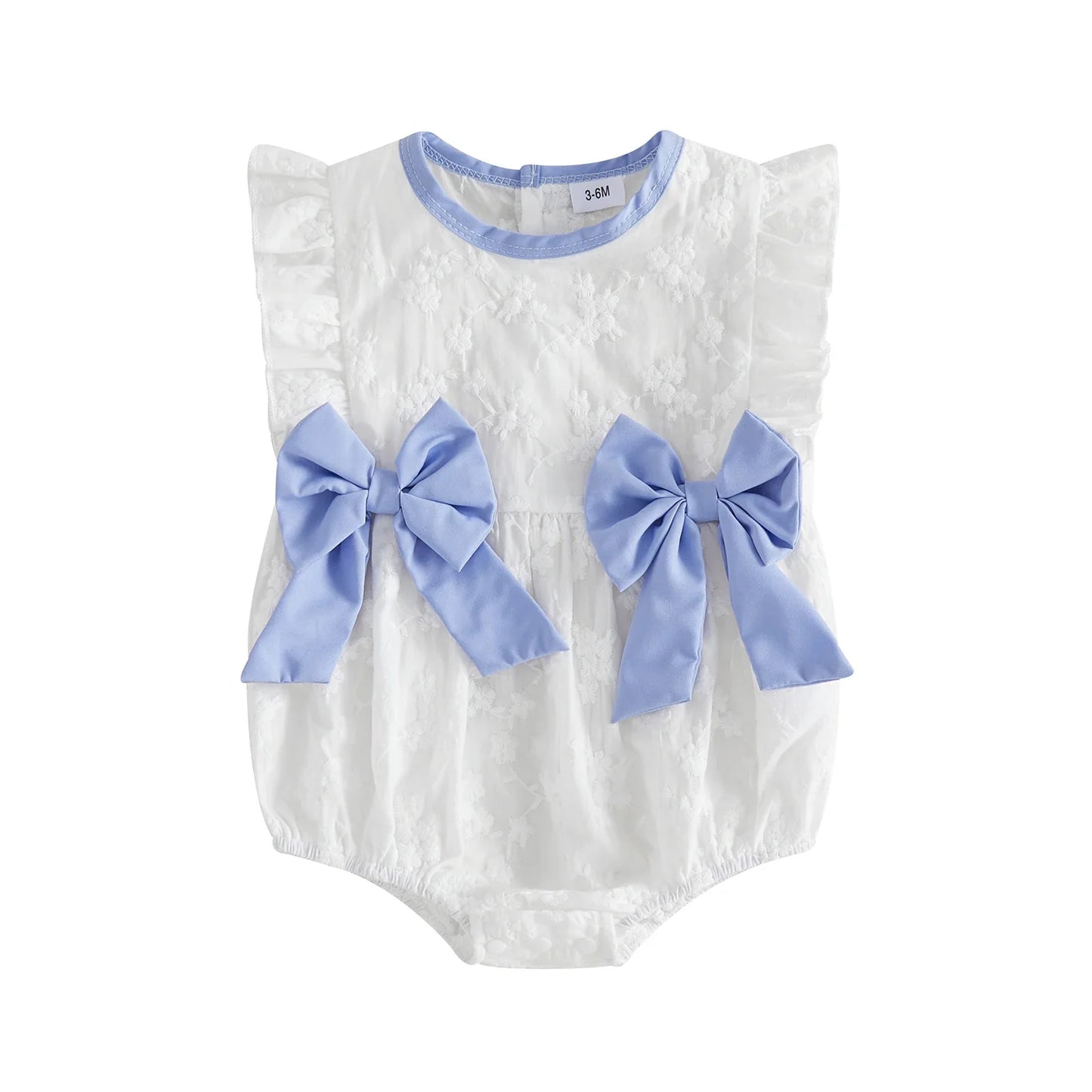 SADIE Embroidered Bowtie Romper