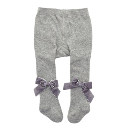 VELVET BOW Tights
