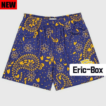 Purple Paisley Mesh Shorts