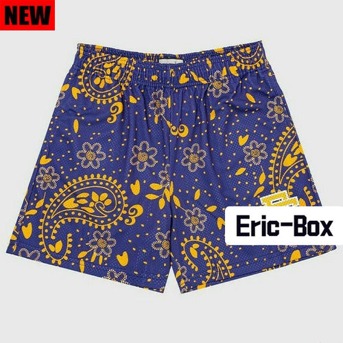 Purple Paisley Mesh Shorts