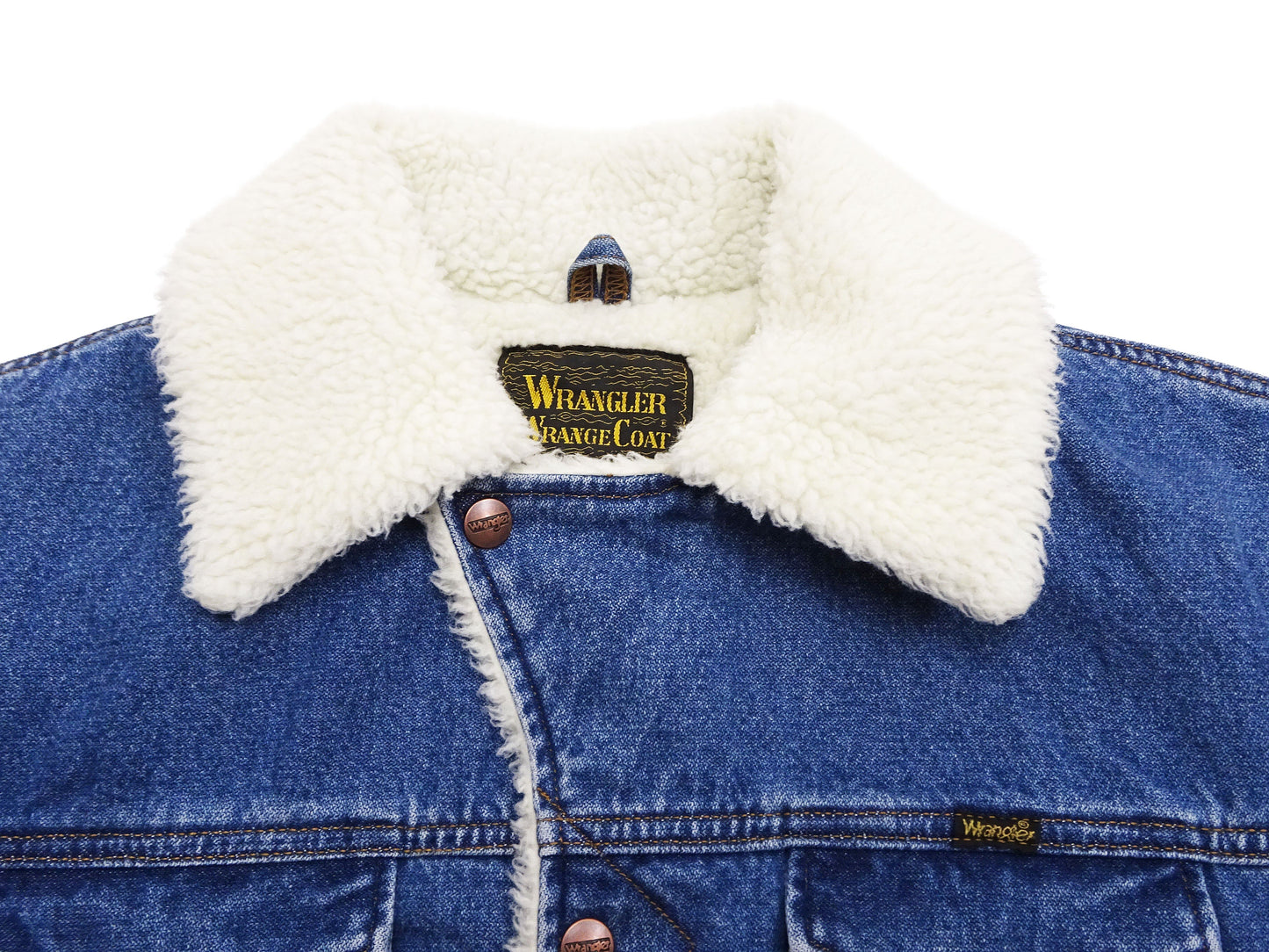 Wrangler Men's Sherpa-Lined Denim Jacket - Classic Ranch Coat Style, Mid-Length (WM1823-346, Pre-Faded Medium Blue)